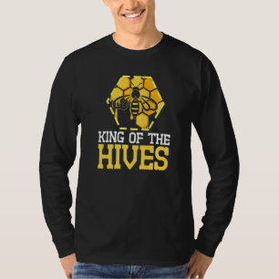Koning van de bijenkorf honingraat honingraatvrij t-shirt