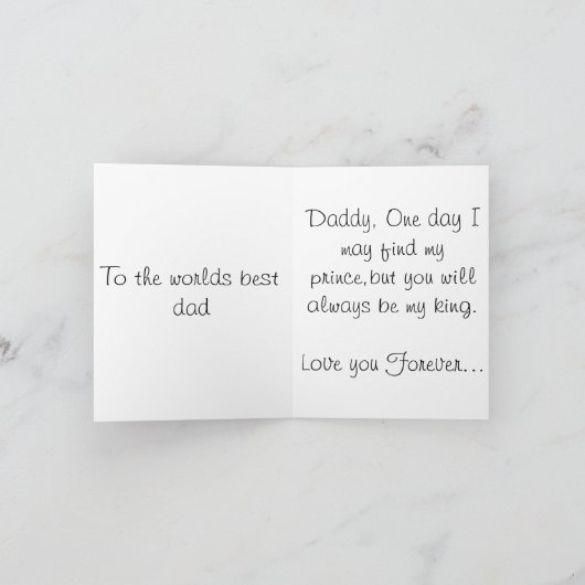 Koning van de Castle Fathers Day Kaart (Binnen)