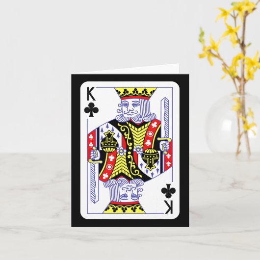 Koning van de clubs spelen kaarten Halloween kostu (Gele Bloem)