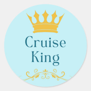 Koning van de cruise ronde sticker