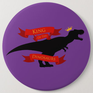 Koning van de Dinosauriërs Ronde Button 6,0 Cm