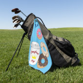 Koning van de donuts golfhanddoek (Groen)