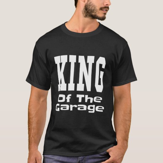 Koning van de garage grappige monteur vader grap t-shirt (Voorkant)