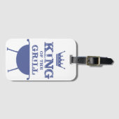 Koning van de Gril, blauw Bagagelabel (Voorkant (horizontaal))