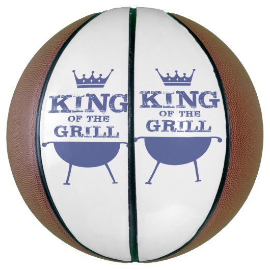 Koning van de Gril, blauw Basketbal (Verticaal)
