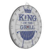 Koning van de Gril, blauw Dartbord (Voorkant Links)