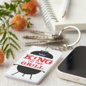 Koning van de Gril, Blauwe Kroonrood Sleutelhanger (Voorkant Rechts)