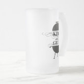 Koning van de Gril Matglas Bierpul (Voorkant rechts)