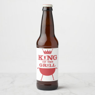 Koning van de Gril, rood Bier Etiket