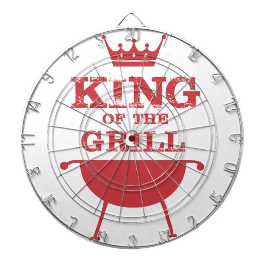 Koning van de Gril, rood Dartbord (Voorkant)