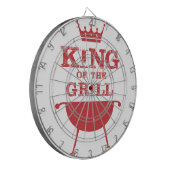 Koning van de Gril, rood Dartbord (Voorkant Links)
