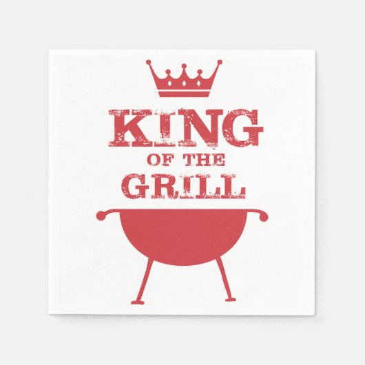 Koning van de Gril, rood Servet (Voorkant)