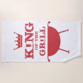 Koning van de Gril, rood Strandlaken (Voorkant)