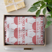 Koning van de Gril, rood Tissuepapier (Geschenk)
