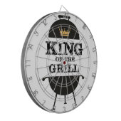 Koning van de Gril, zwarte goudkroon Dartbord (Voorkant Links)