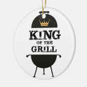 Koning van de Gril, zwarte goudkroon Keramisch Ornament (Links)