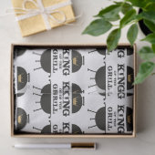 Koning van de Gril, zwarte goudkroon Tissuepapier (Geschenk)