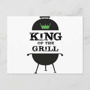 Koning van de Gril, zwarte groene kroon Briefkaart