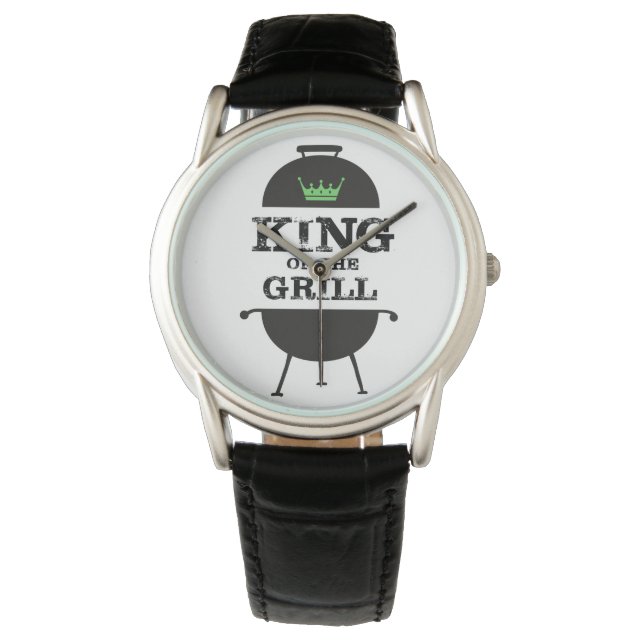 Koning van de Gril, zwarte groene kroon Horloge (Voorkant)