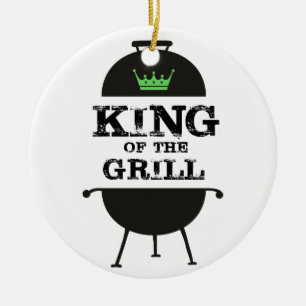 Koning van de Gril, zwarte groene kroon Keramisch Ornament