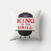 Koning van de Gril, zwarte Paarse kroonrood Kussen (Achterkant)