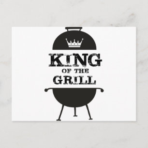Koning van de Gril, zwarte witte kroon Briefkaart