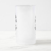 Koning van de Gril, zwarte witte kroon Matglas Bierpul (Center)