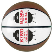 Koning van de Gril, zwarte witte kroonrood Basketbal (Voorkant)