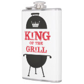 Koning van de Gril, zwarte witte kroonrood Heupfles (Links)