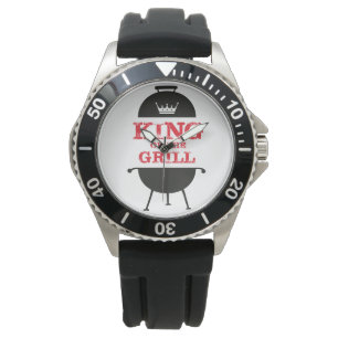 Koning van de Gril, zwarte witte kroonrood Horloge