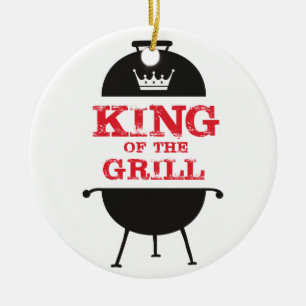 Koning van de Gril, zwarte witte kroonrood Keramisch Ornament