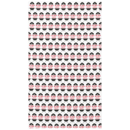 Koning van de Gril, zwarte witte kroonrood Tafelkleed (Voorkant)