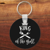 Koning van de Grill. Beste Barbeque Design Idee Sleutelhanger (Voorkant)