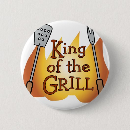 Koning van de Grill Button Badge (Voorkant)