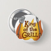 Koning van de Grill Button Badge (Voorkant /achterkant)