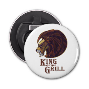 Koning van de Grill Button Flesopener
