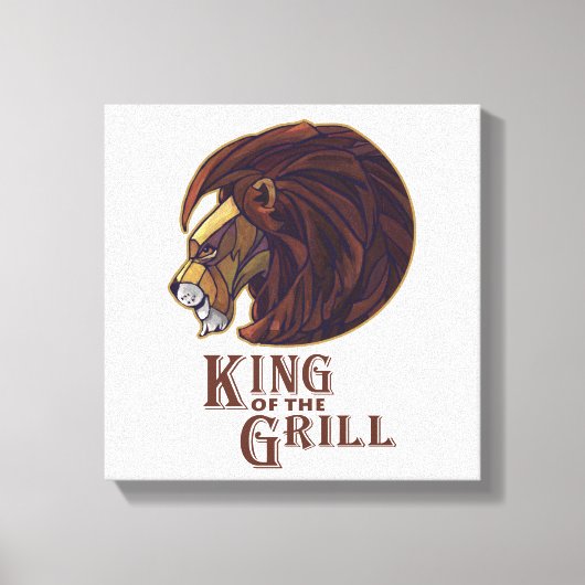 Koning van de Grill Canvas Afdruk (Voorkant)