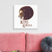 Koning van de Grill Canvas Afdruk (Insitu (Woonkamer))