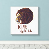 Koning van de Grill Canvas Afdruk (Insitu (Houten vloer))