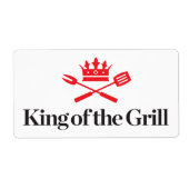 Koning van de Grill Etiket (Voorkant)