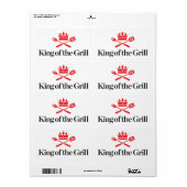 Koning van de Grill Etiket (Full Sheet)