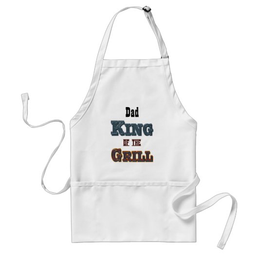 Koning van de Grill gepersonaliseerd Apron Standaard Schort (Voorkant)