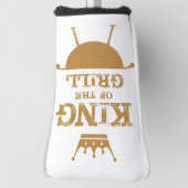 Koning van de Grill, goud Golfheadcover (Draai 90)