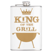 Koning van de Grill, goud Heupfles (Voorkant)