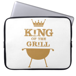 Koning van de Grill, goud Laptop Sleeve