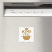 Koning van de Grill, goud Magneet (Insitu (Vaatwasser))