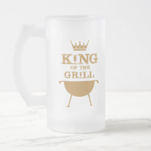 Koning van de Grill, goud Matglas Bierpul