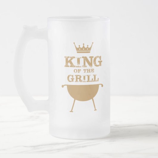 Koning van de Grill, goud Matglas Bierpul (Links)