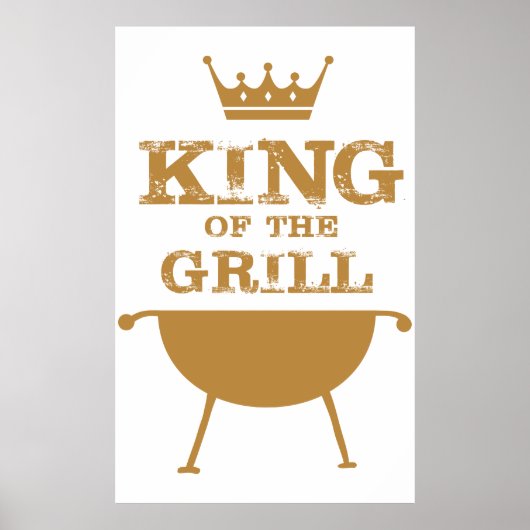 Koning van de Grill, goud Poster (Voorkant)