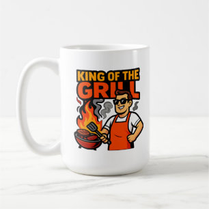 Koning van de Grill Grappige Vaderdag BBQ Master Koffiemok